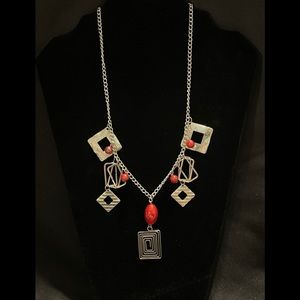 3 for $18 🎁 Red & silver charms necklace